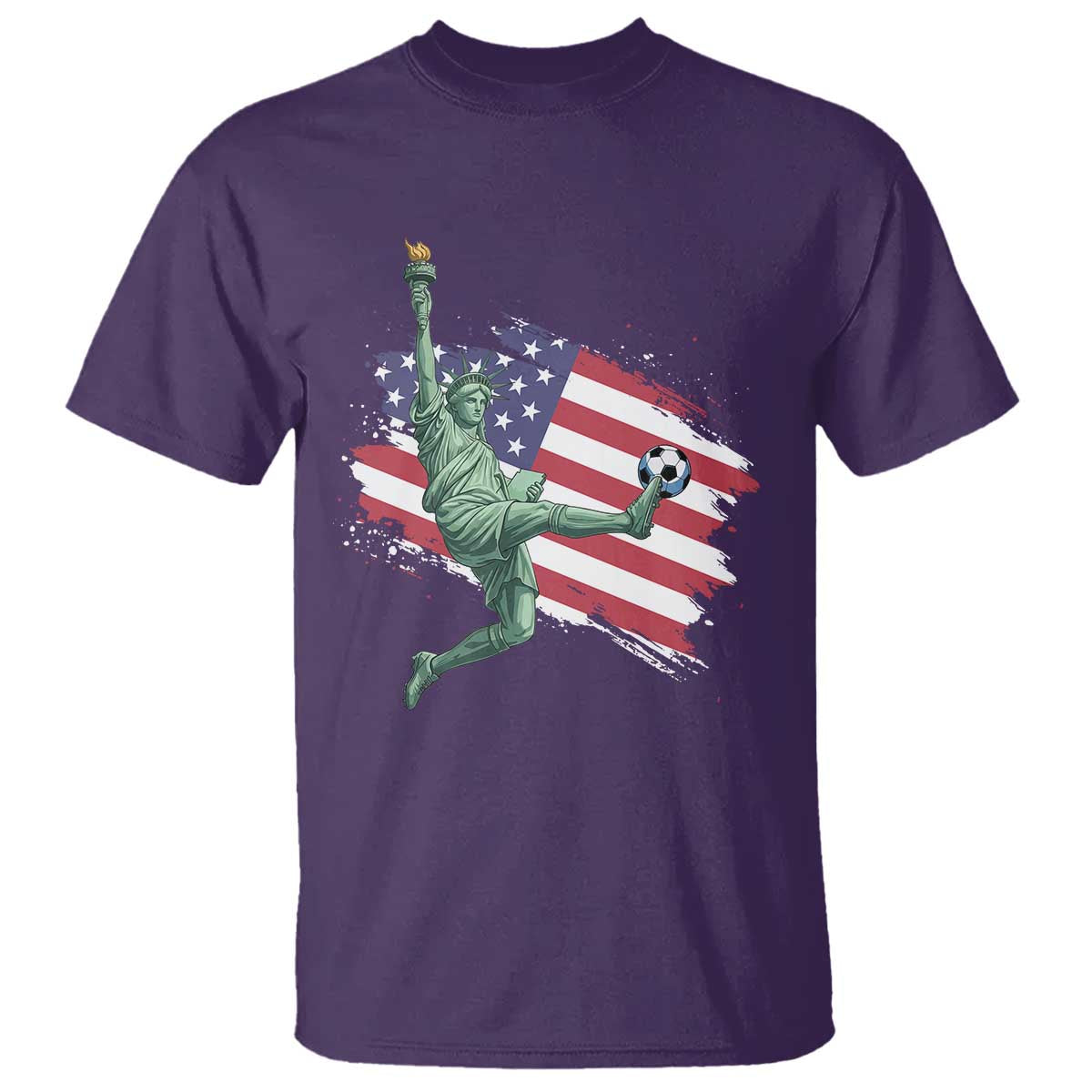 Funny Statue Of Liberty Playing Soccer T Shirt New Yorker Fan Gift