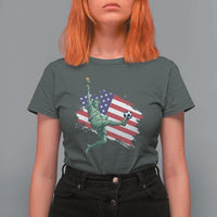 Funny Statue Of Liberty Playing Soccer T Shirt For Women New Yorker Fan Gift