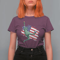 Funny Statue Of Liberty Playing Soccer T Shirt For Women New Yorker Fan Gift
