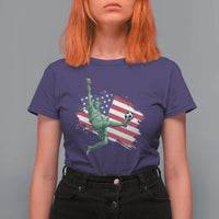 Funny Statue Of Liberty Playing Soccer T Shirt For Women New Yorker Fan Gift