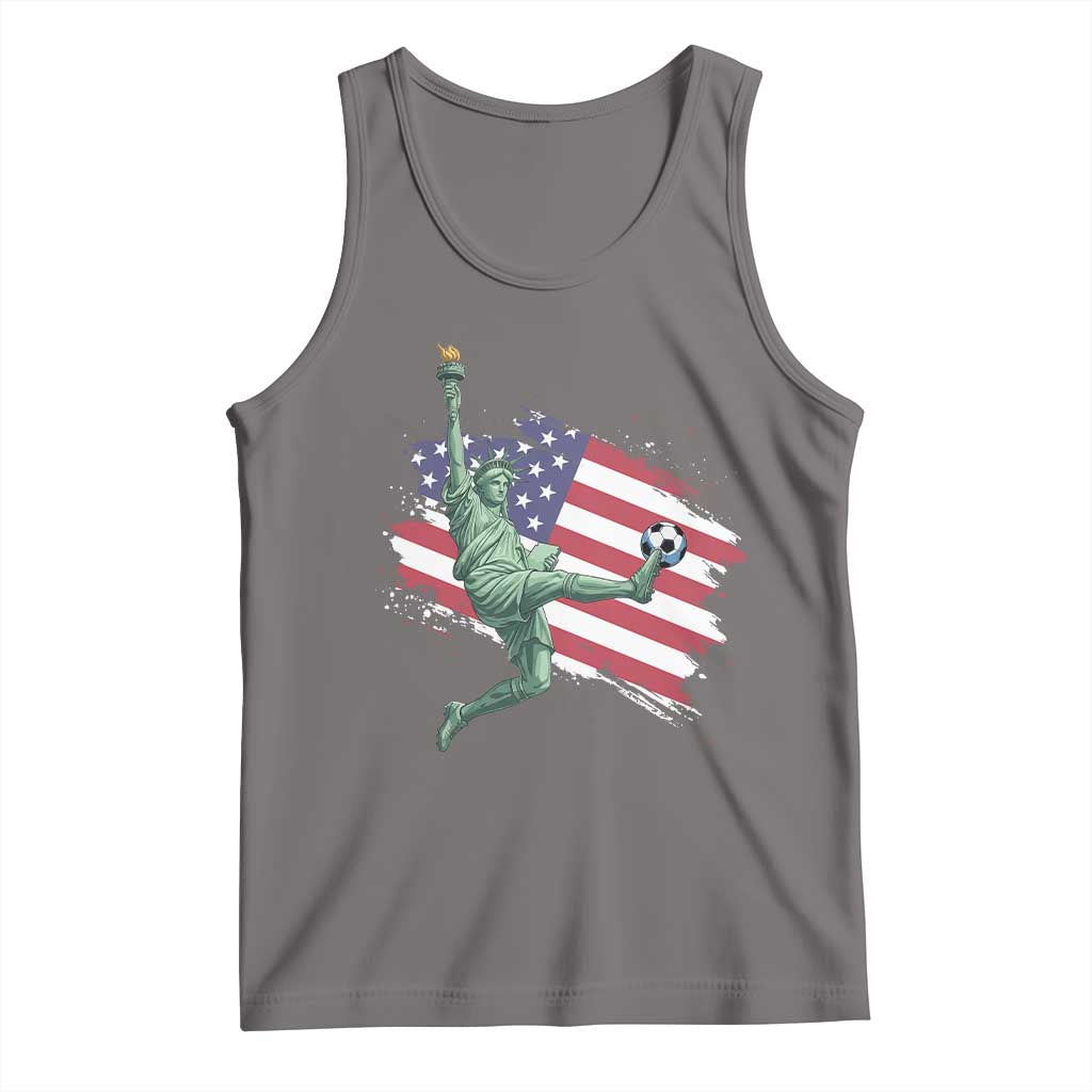 Funny Statue Of Liberty Playing Soccer Tank Top New Yorker Fan Gift