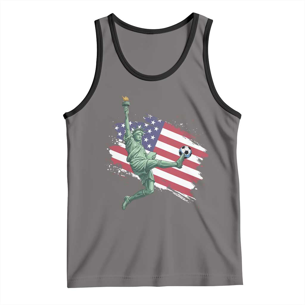 Funny Statue Of Liberty Playing Soccer Tank Top New Yorker Fan Gift
