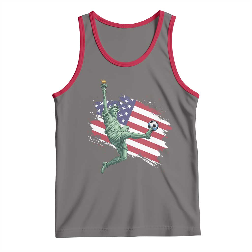 Funny Statue Of Liberty Playing Soccer Tank Top New Yorker Fan Gift