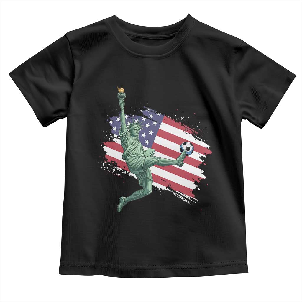 Funny Statue Of Liberty Playing Soccer Toddler T Shirt New Yorker Fan Gift