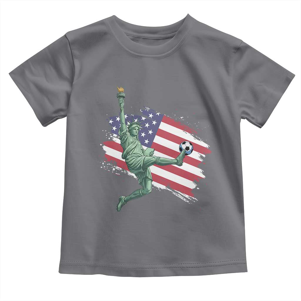 Funny Statue Of Liberty Playing Soccer Toddler T Shirt New Yorker Fan Gift