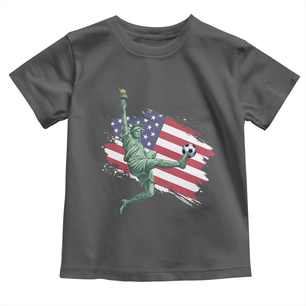 Funny Statue Of Liberty Playing Soccer Toddler T Shirt New Yorker Fan Gift