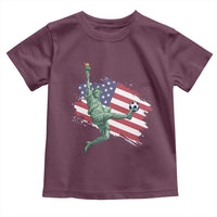 Funny Statue Of Liberty Playing Soccer Toddler T Shirt New Yorker Fan Gift