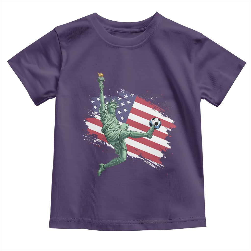 Funny Statue Of Liberty Playing Soccer Toddler T Shirt New Yorker Fan Gift