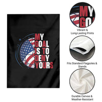My Goal Is To Deny Yours Garden Flag Soccer Goalie Gift