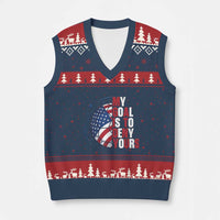 My Goal Is To Deny Yours V-Neck Knit Sweater Vest Soccer Goalie Gift