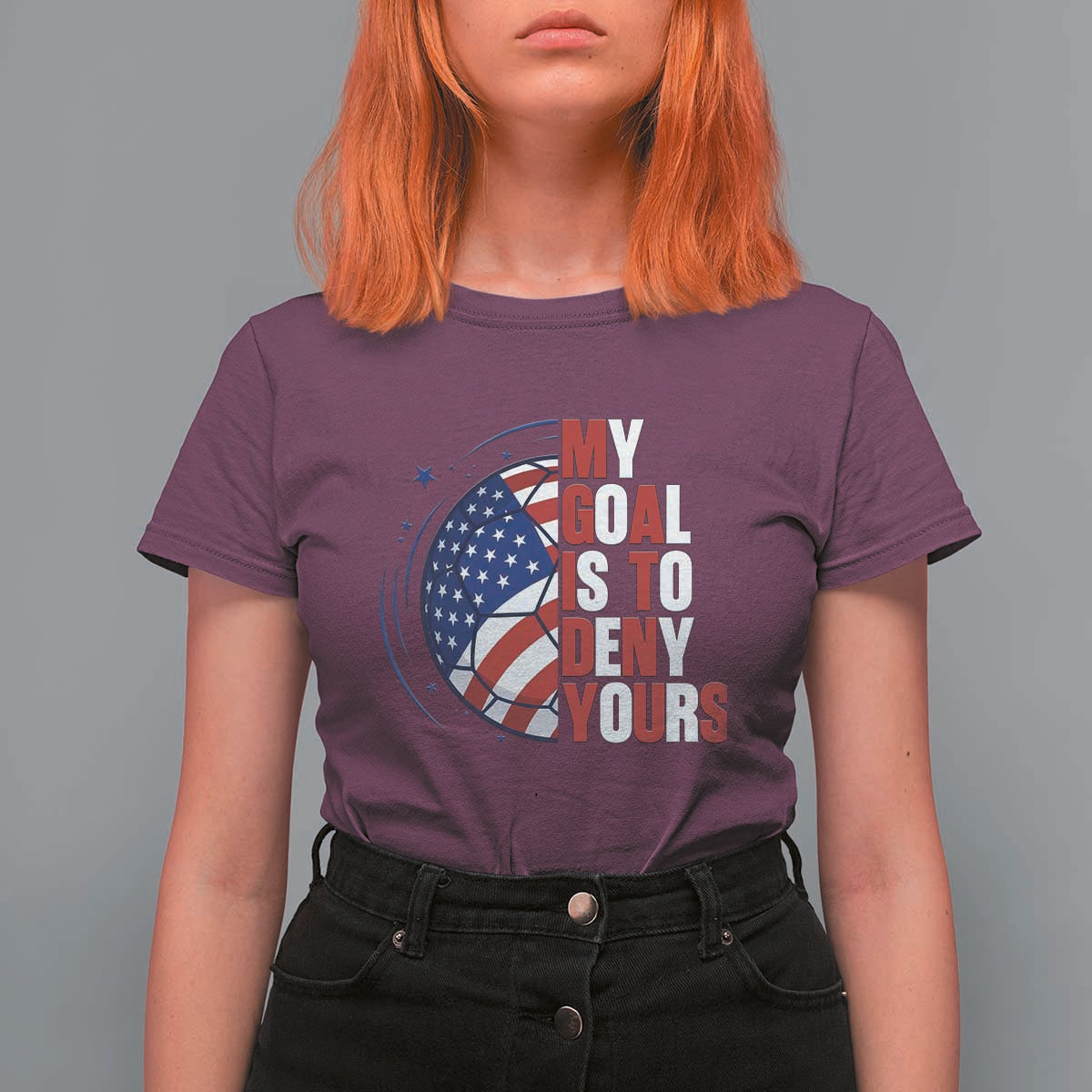 My Goal Is To Deny Yours T Shirt For Women Soccer Goalie Gift