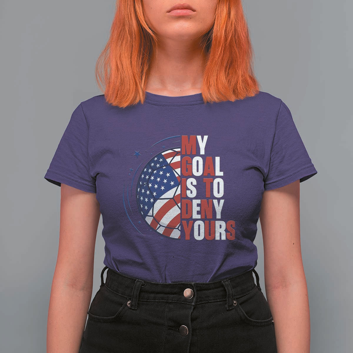 My Goal Is To Deny Yours T Shirt For Women Soccer Goalie Gift
