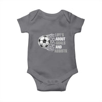 Funny Life Is About Goals And Assists Baby Onesie Soccer Lover
