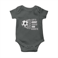 Funny Life Is About Goals And Assists Baby Onesie Soccer Lover