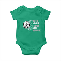 Funny Life Is About Goals And Assists Baby Onesie Soccer Lover