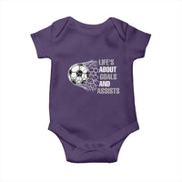 Funny Life Is About Goals And Assists Baby Onesie Soccer Lover