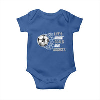 Funny Life Is About Goals And Assists Baby Onesie Soccer Lover