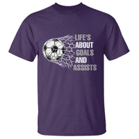 Funny Life Is About Goals And Assists T Shirt Soccer Lover