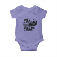 Funny Life Is About Goals And Assists Baby Onesie Goalkeepers Gifts