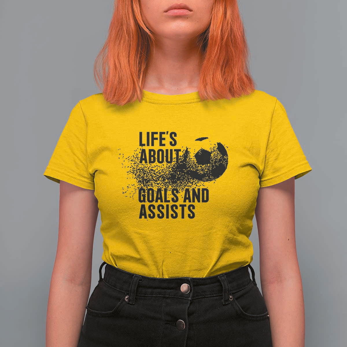 Funny Life Is About Goals And Assists T Shirt For Women Goalkeepers Gifts