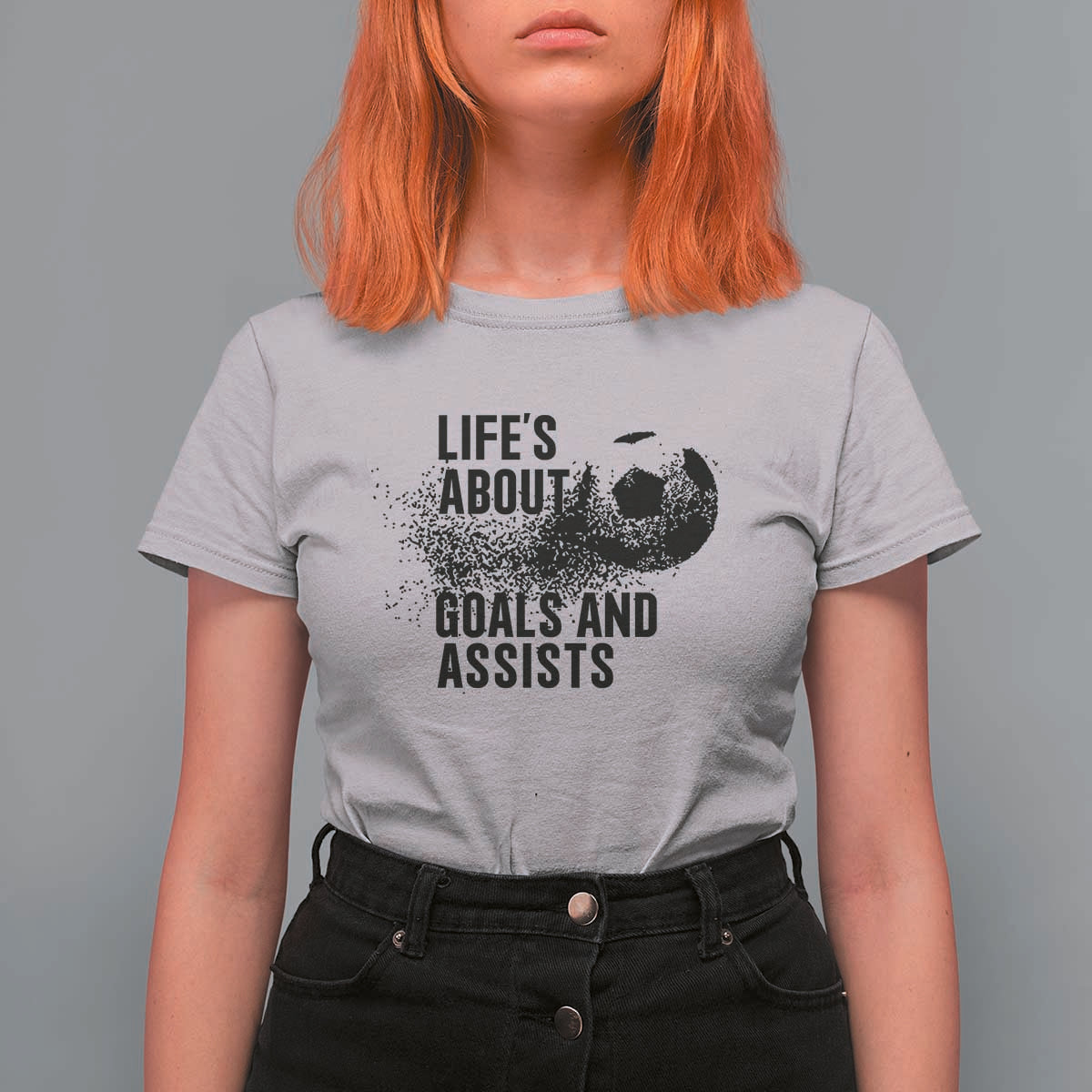 Funny Life Is About Goals And Assists T Shirt For Women Goalkeepers Gifts