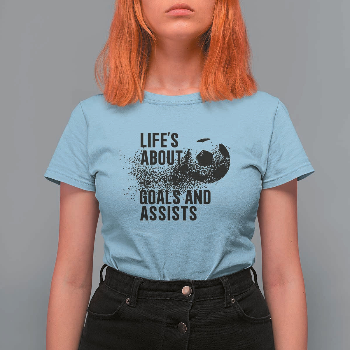 Funny Life Is About Goals And Assists T Shirt For Women Goalkeepers Gifts