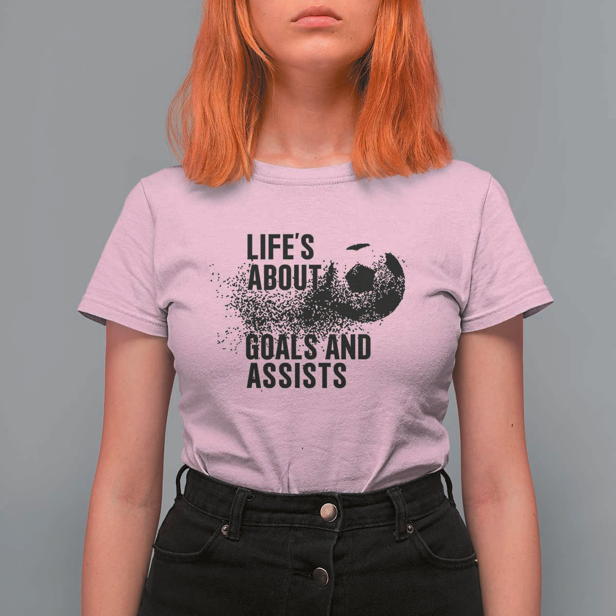 Funny Life Is About Goals And Assists T Shirt For Women Goalkeepers Gifts
