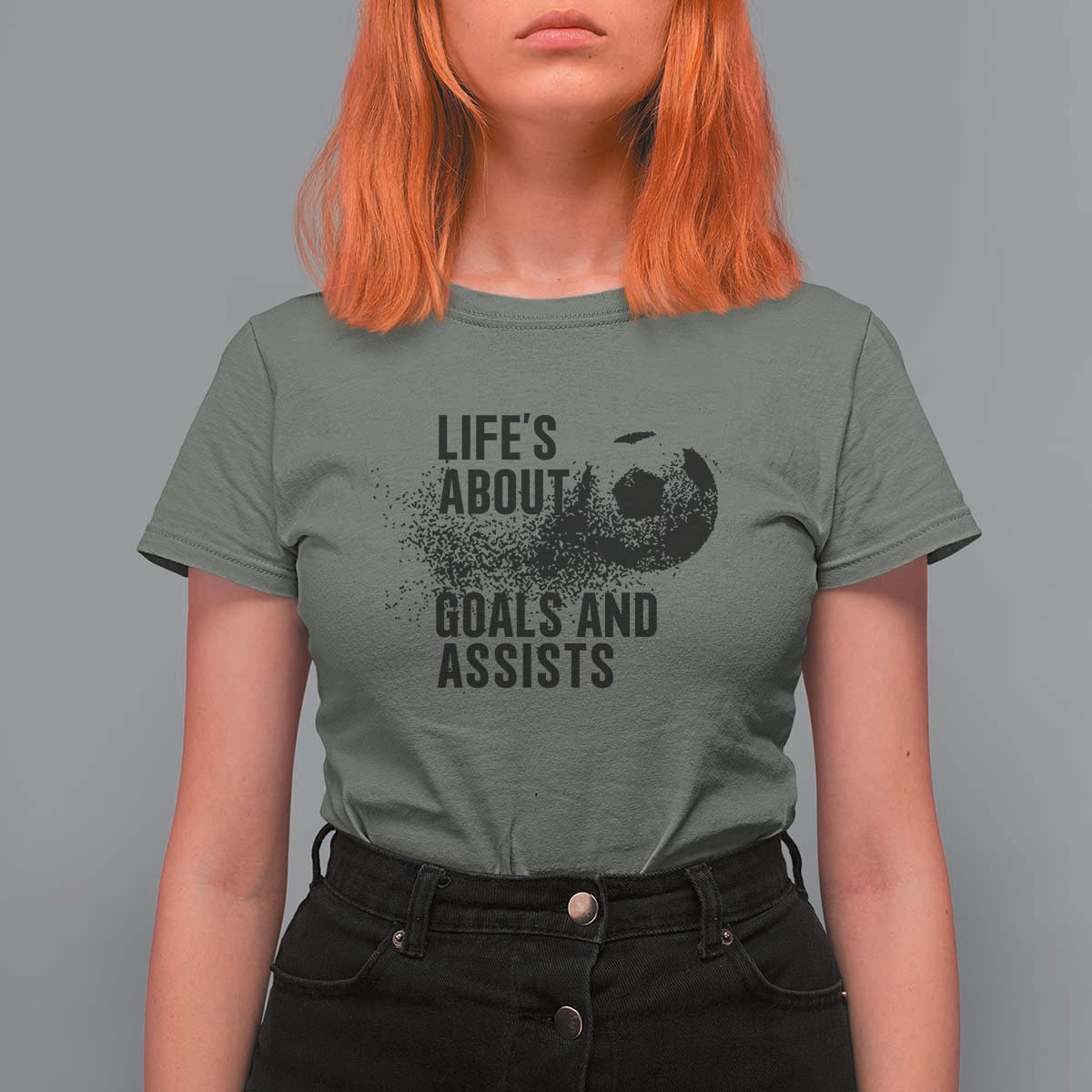 Funny Life Is About Goals And Assists T Shirt For Women Goalkeepers Gifts