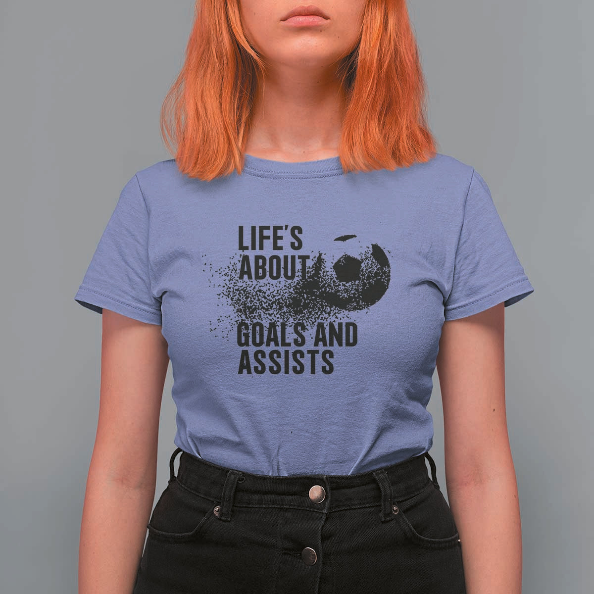 Funny Life Is About Goals And Assists T Shirt For Women Goalkeepers Gifts