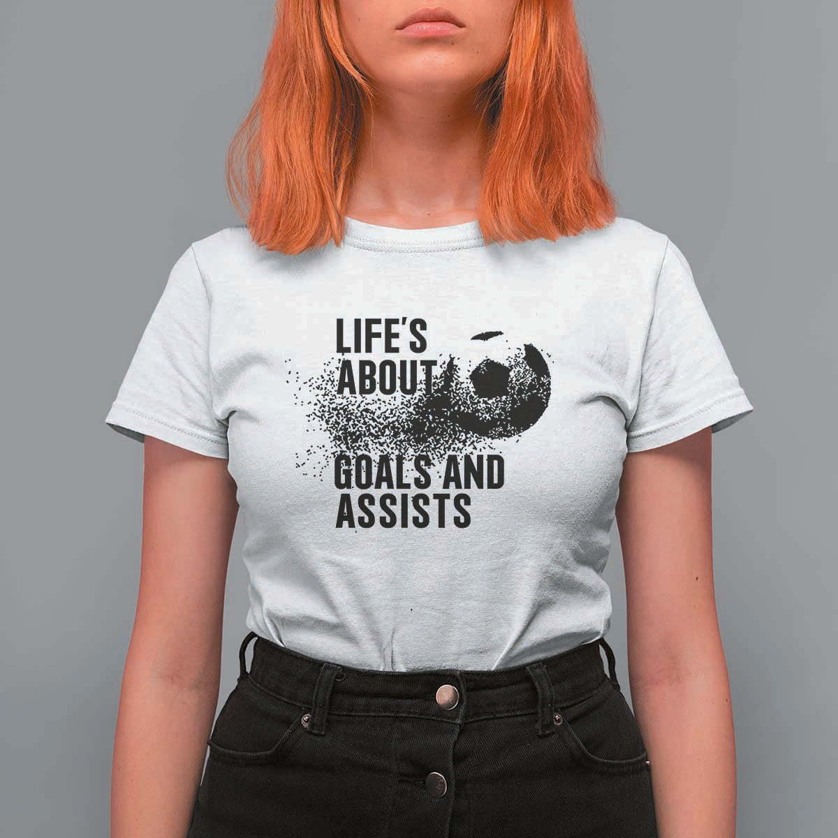 Funny Life Is About Goals And Assists T Shirt For Women Goalkeepers Gifts