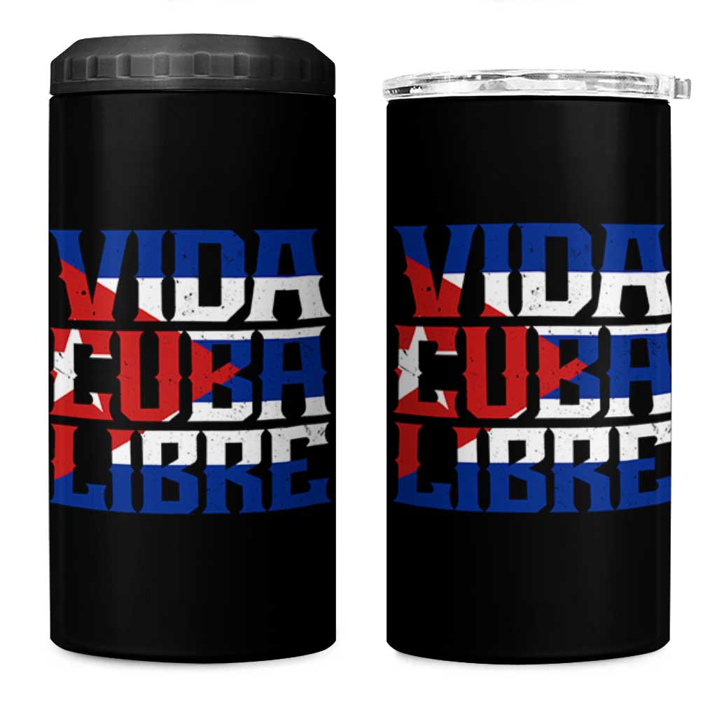 Viva Cuba Libre 4 in 1 Can Cooler Tumbler Cuban Freedom Supporter