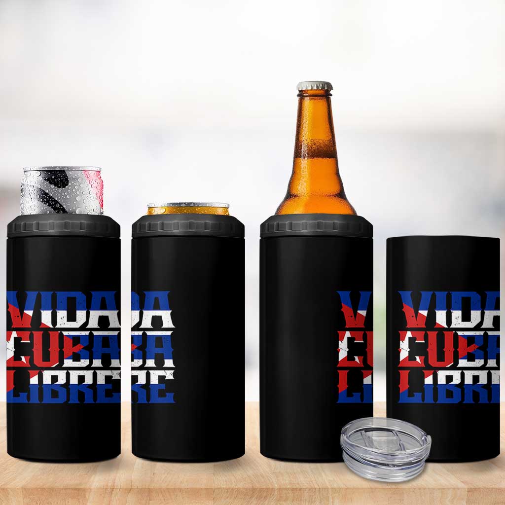Viva Cuba Libre 4 in 1 Can Cooler Tumbler Cuban Freedom Supporter