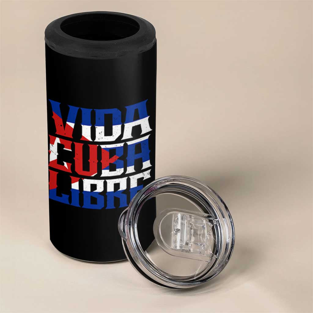 Viva Cuba Libre 4 in 1 Can Cooler Tumbler Cuban Freedom Supporter