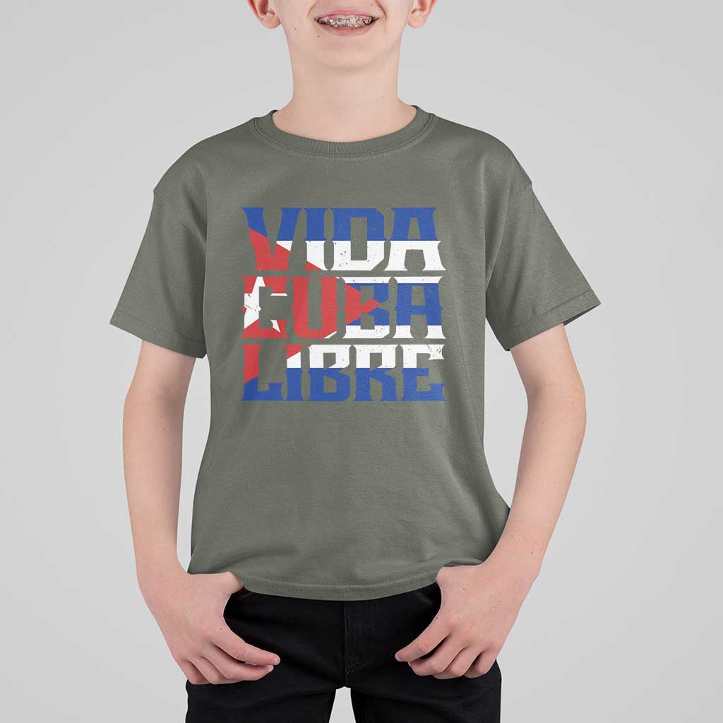 Viva Cuba Libre T Shirt For Kid Cuban Freedom Supporter