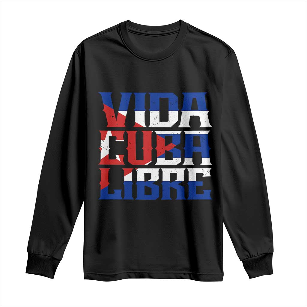 Viva Cuba Libre Long Sleeve Shirt Cuban Freedom Supporter
