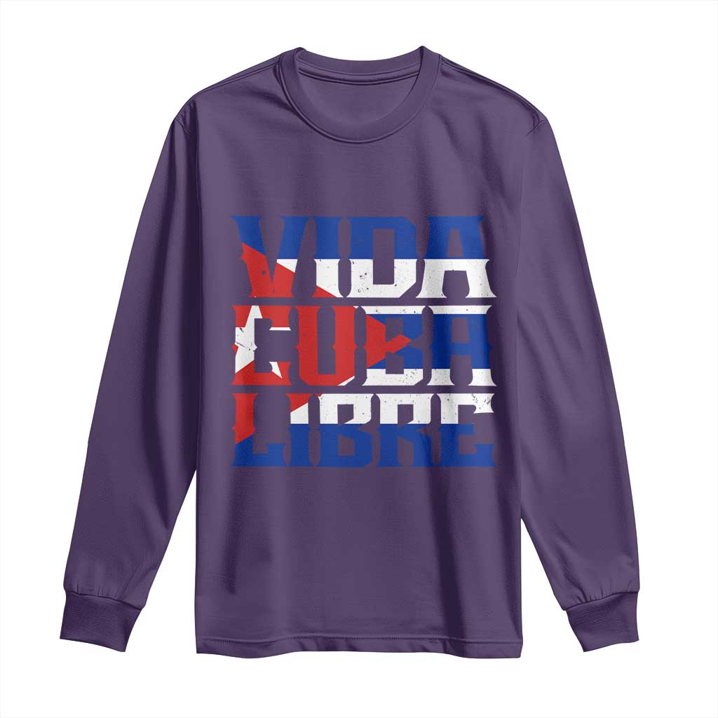 Viva Cuba Libre Long Sleeve Shirt Cuban Freedom Supporter
