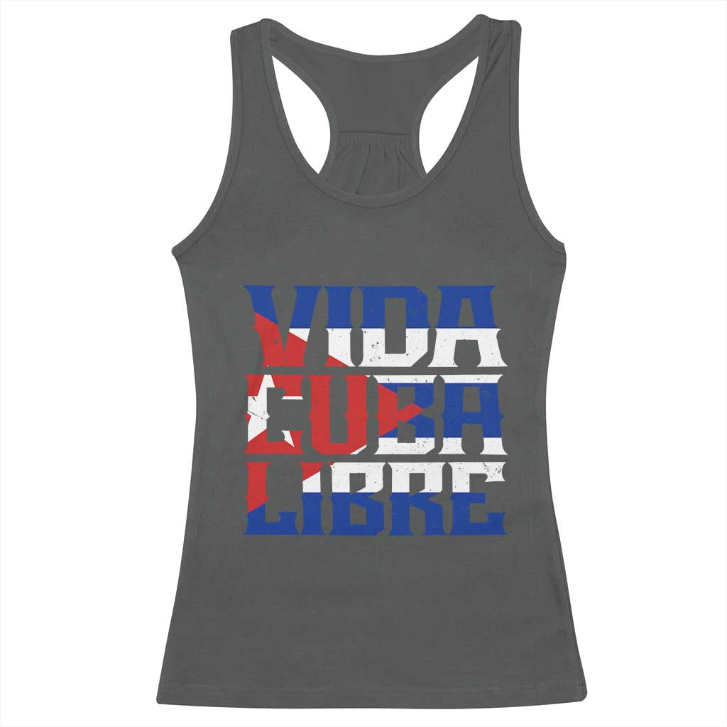 Viva Cuba Libre Racerback Tank Top Cuban Freedom Supporter