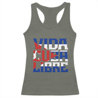 Viva Cuba Libre Racerback Tank Top Cuban Freedom Supporter
