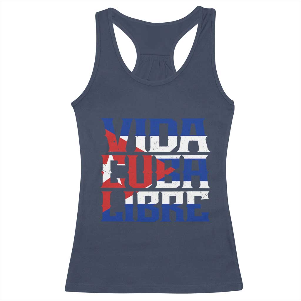 Viva Cuba Libre Racerback Tank Top Cuban Freedom Supporter