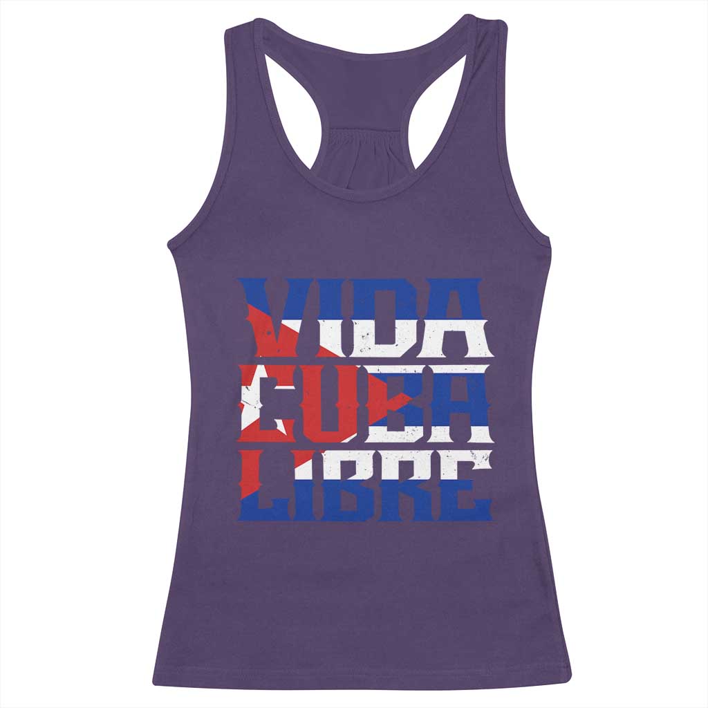 Viva Cuba Libre Racerback Tank Top Cuban Freedom Supporter