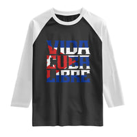 Viva Cuba Libre Raglan Shirt Cuban Freedom Supporter