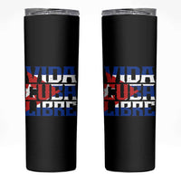 Viva Cuba Libre Skinny Tumbler Cuban Freedom Supporter