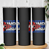 Viva Cuba Libre Skinny Tumbler Cuban Freedom Supporter