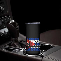 Viva Cuba Libre Skinny Tumbler Cuban Freedom Supporter