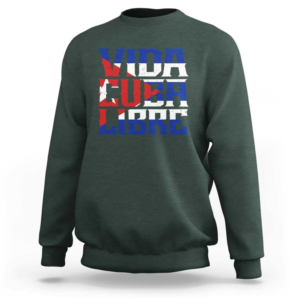 Viva Cuba Libre Sweatshirt Cuban Freedom Supporter