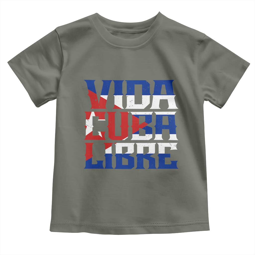 Viva Cuba Libre Toddler T Shirt Cuban Freedom Supporter