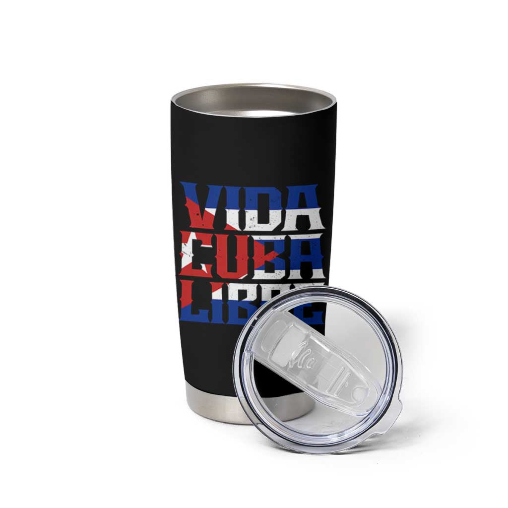 Viva Cuba Libre Tumbler Cup Cuban Freedom Supporter