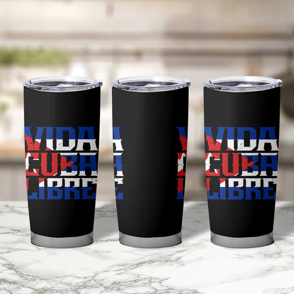 Viva Cuba Libre Tumbler Cup Cuban Freedom Supporter