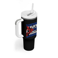 Viva Cuba Libre Tumbler With Handle Cuban Freedom Supporter