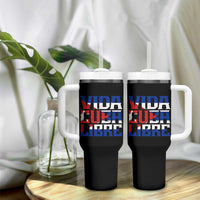 Viva Cuba Libre Tumbler With Handle Cuban Freedom Supporter